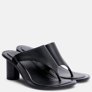 A.Emery Black Heeled Thong Sandals